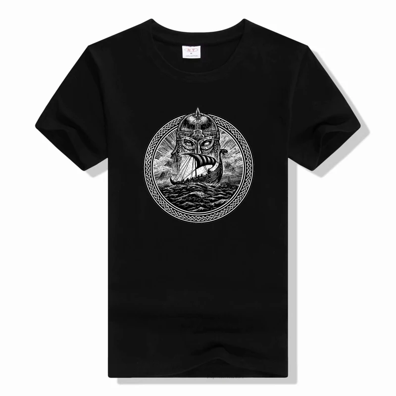 Vikings Odin Thor Ragnarok Loki Viking Valknut Rune Хлопковая Футболка Унисекс С Круглым Вырезом И