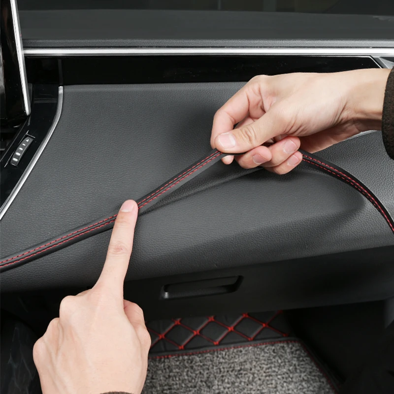

Universal Car Self-adhesive Moulding Trim Automotive Leather Trim Strip Easy Installation Diy Braid Strip Stylish Car Style