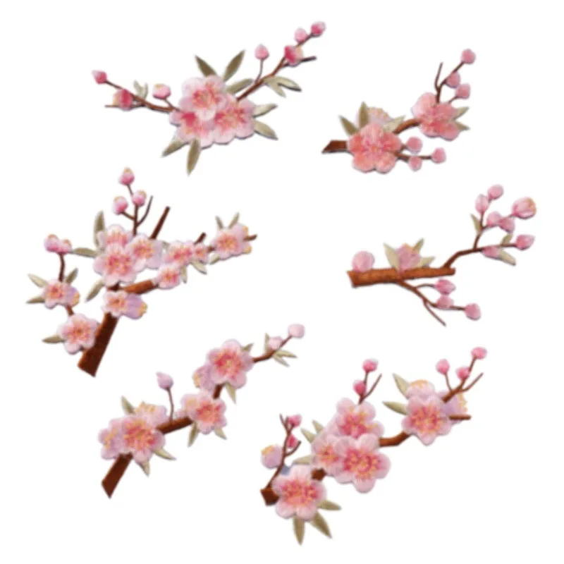 

30pcs/lot Luxury Embroidery Patch Winter Plum Blossom Cheongsam Skirt Shirt Bag Clothing Decoration Accessory Craft Diy Applique