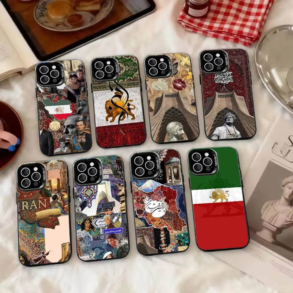 Фото Чехол для телефона с дизайном «Иранский шах» для iPhone 17, 16, 15, 14, 13, 12, 11 Plus, Pro Max, XS, цветной серебристый чехол-накладка №1