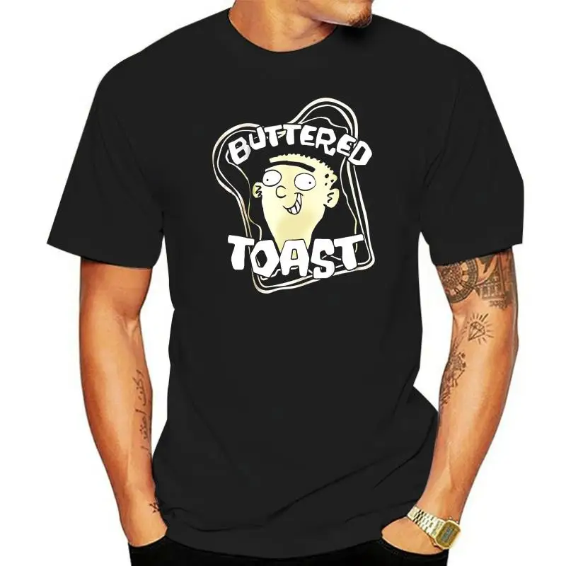 

Men's Ed Edd n Eddy Buttered Toast Graphic T-Shirt Black Medium