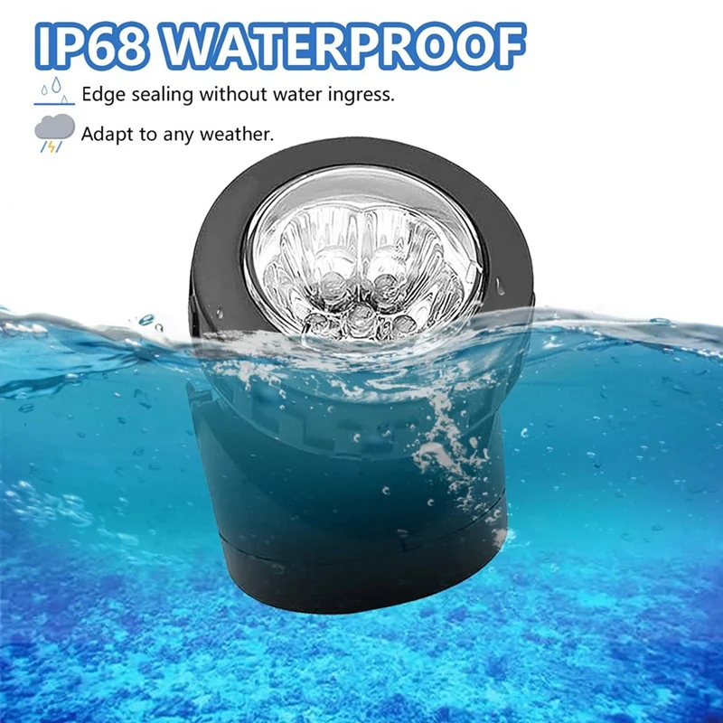 Solar Pond Spotlights LED Underwater Lights With Dual Head Waterproof Submarine Landscape Spotlight Lighting