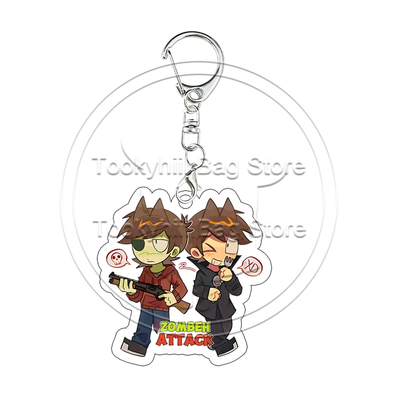 Фото Акриловый брелок Eddsworld с персонажами Эдд и Мэтт Торд, аниме-фигурка, подвеска, аксессуар для сумки, коллекционный сувенир, подарок для косплея №4