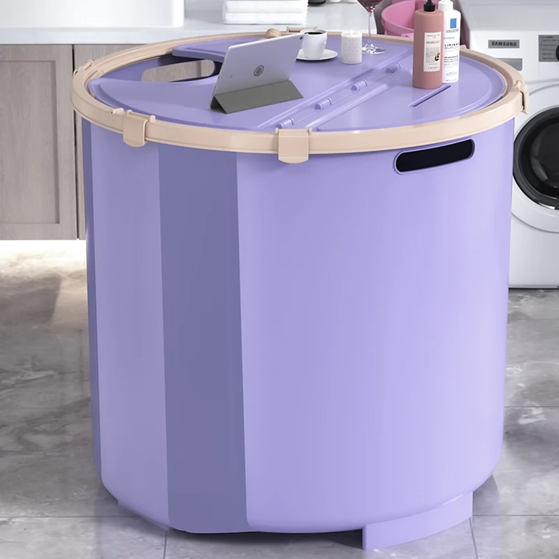 

Foam Bucket Freestanding Bathtub Lid Adults Portable Pliable Bathtub Protection Enclosure Banheira Inflavel Bathroom Supplies