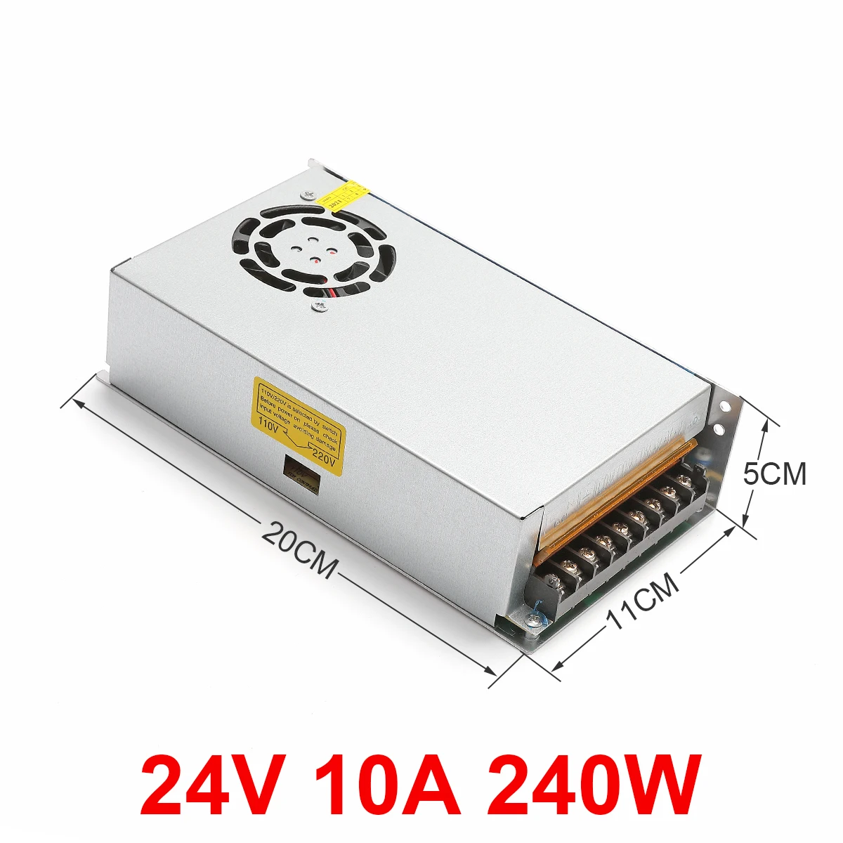 

New Arrival 24V 10A 240W Switching power supply Driver For LED Light Strip Display AC100-240V Factory Supplier Free Shipping