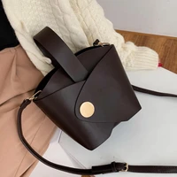 vintage fashion female tote bucket bag 2020 new high quality pu leather womens designer handbag travel shoulder messenger bag