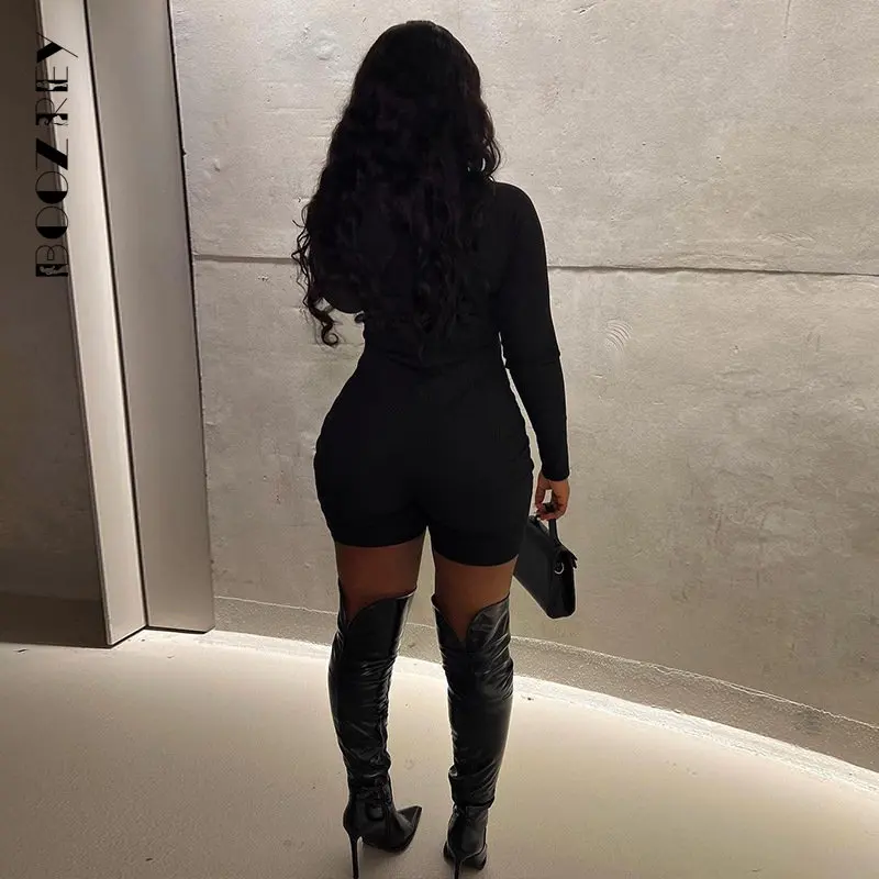 BoozRey Spring Summer Bodysuit One Pieces Rompers & Playsuits Women 2023 Streetwear Letter Embroidery Tight Bodysuits Clothing