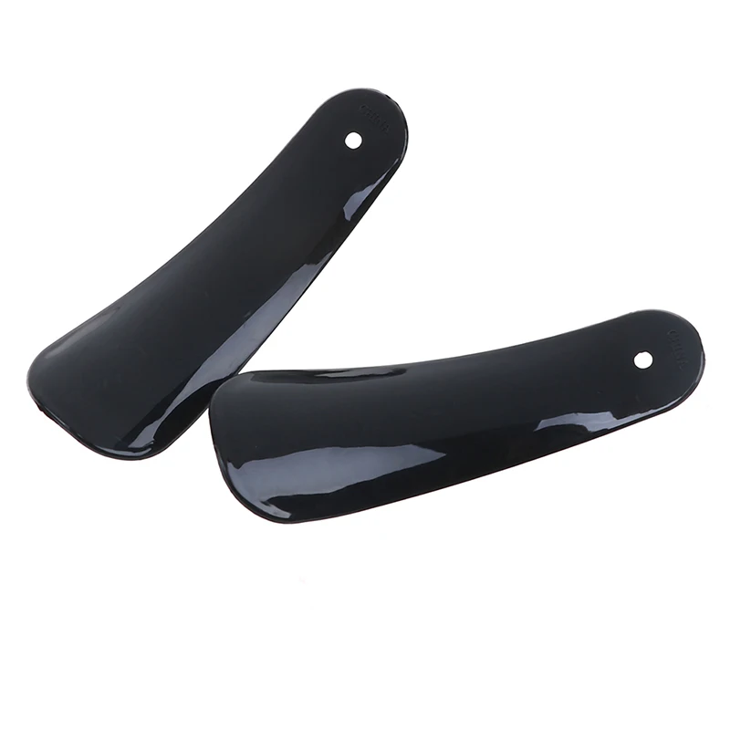 

2pcs Professional Shoe Horn Spoon Shape Shoehorn Black Plastic Lifter Flexible Sturdy Slip Shoe Horns Shoe Accessories