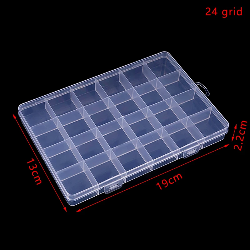 

Пластиковая коробка с 10/15/24 отделениями для хранения ювелирных изделий