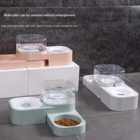 1 5l cat feeder stainless steel set automatic water feeder square rotatable double pet bowls cats dogs accessories pets supplies