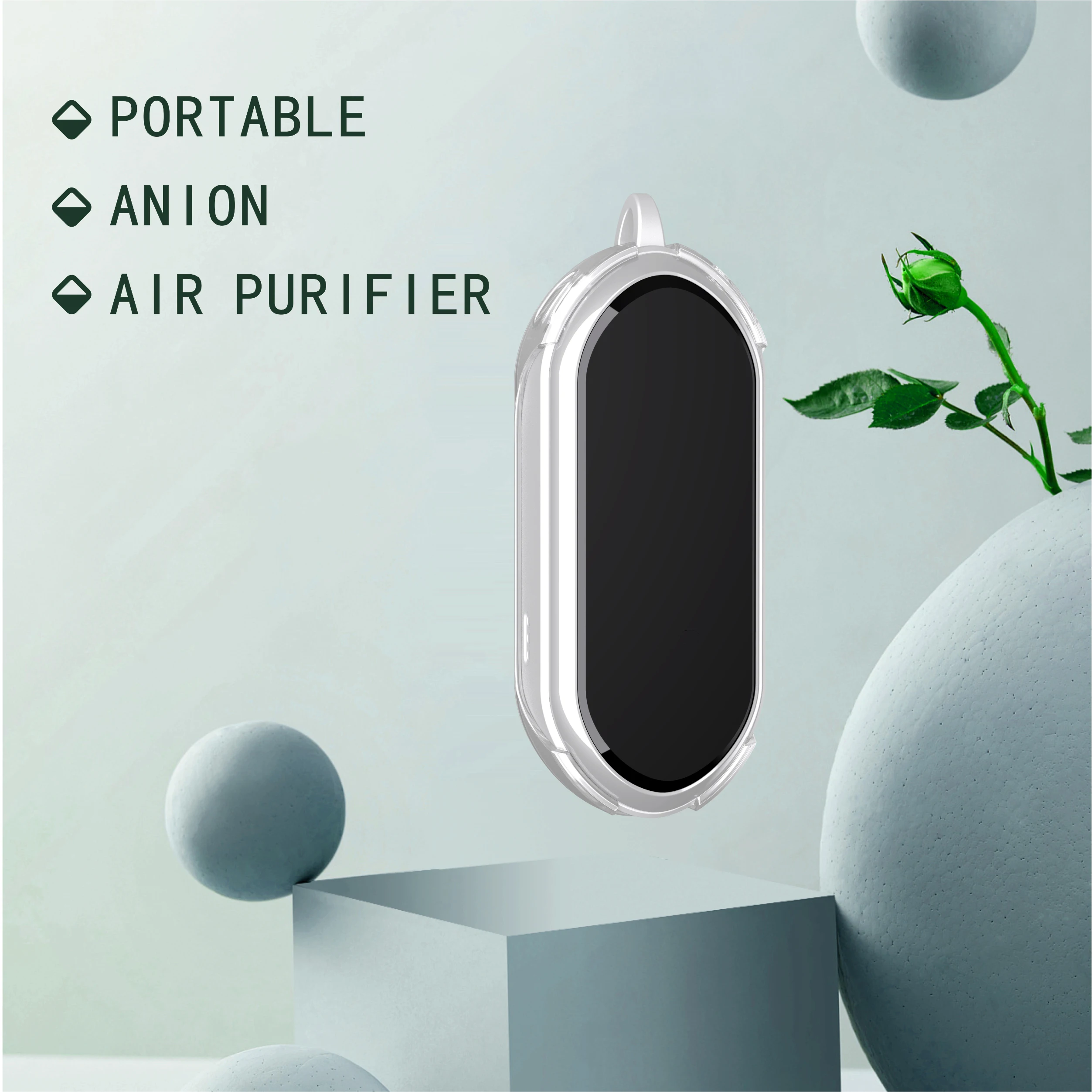 

Mini Hanging Neck Negative Ion Air Purifier Portable Wearable Personal Necklace With Clip Small Purifier