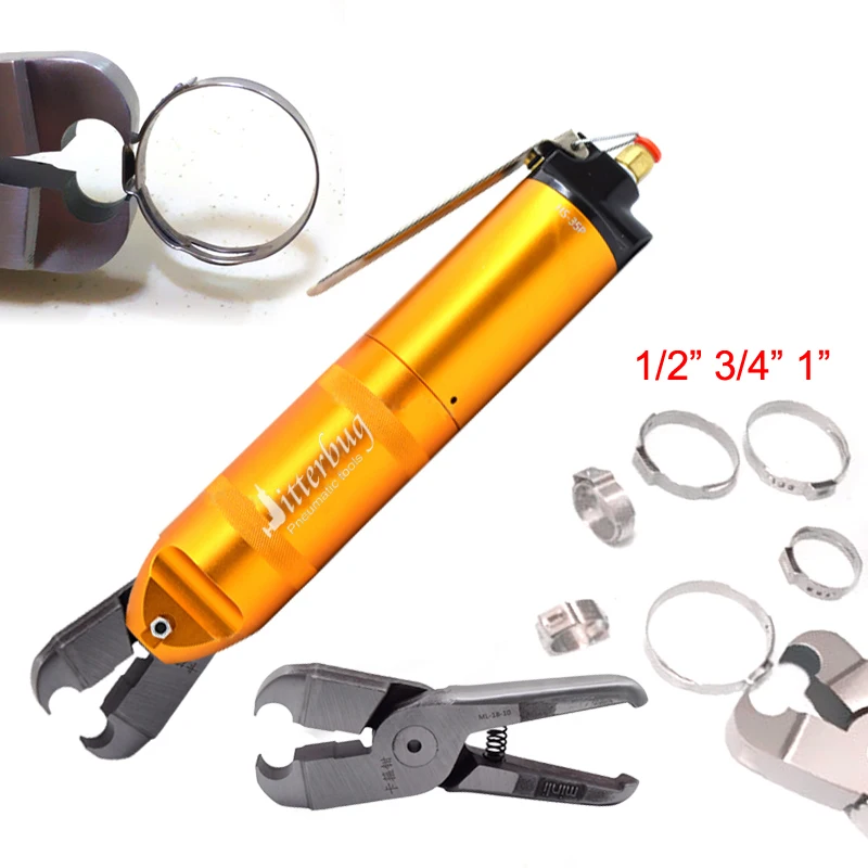 

Pneumatic PEX Cinch Clamp Air Plier Tool Fastening Hose Clamps 3/8" 1 Inch Single Ear Stepless Ring Pipe Connection Pinch