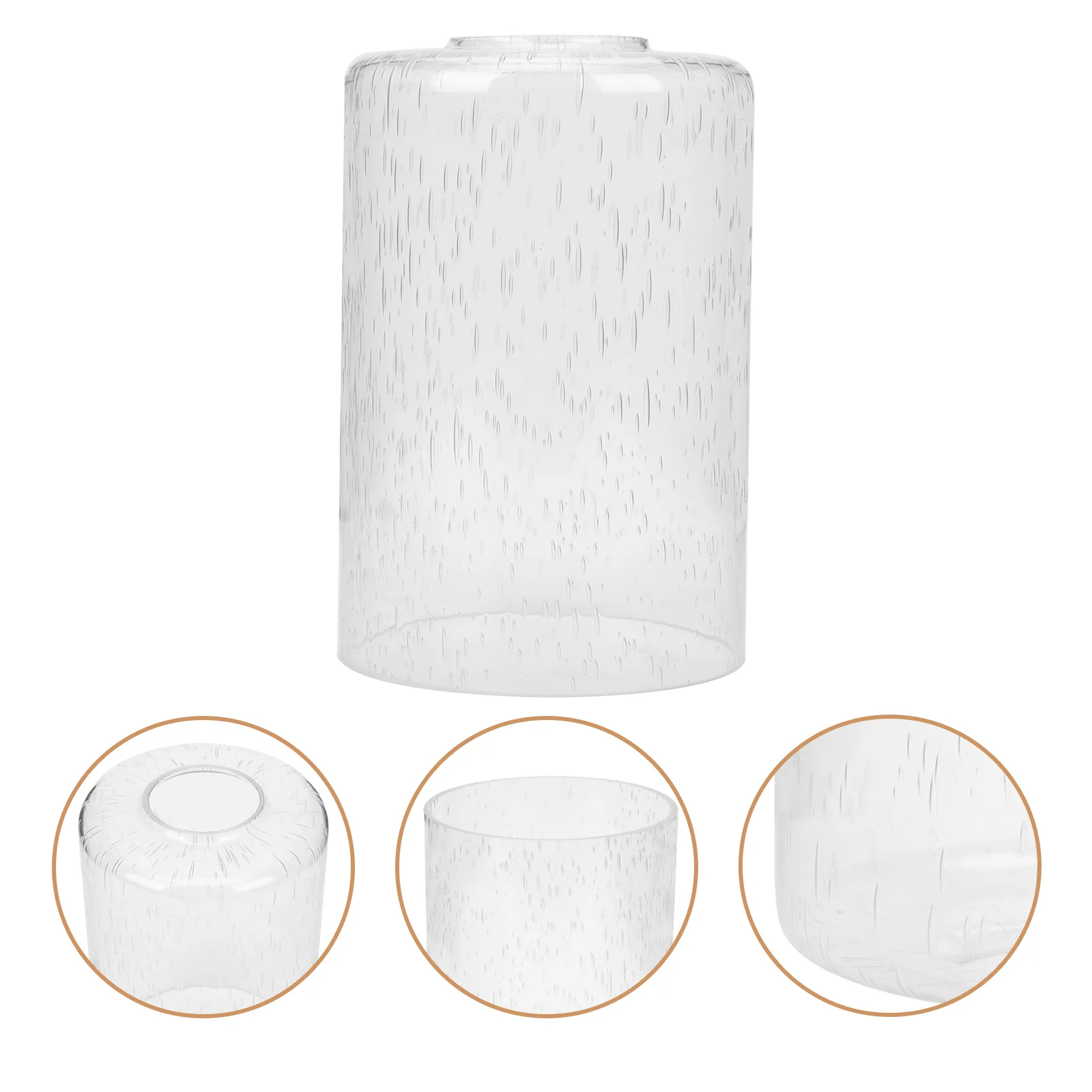 

Delicate Glass Lampshade Exquisite Transparent Cylinder Light Cover Lamp Accessory