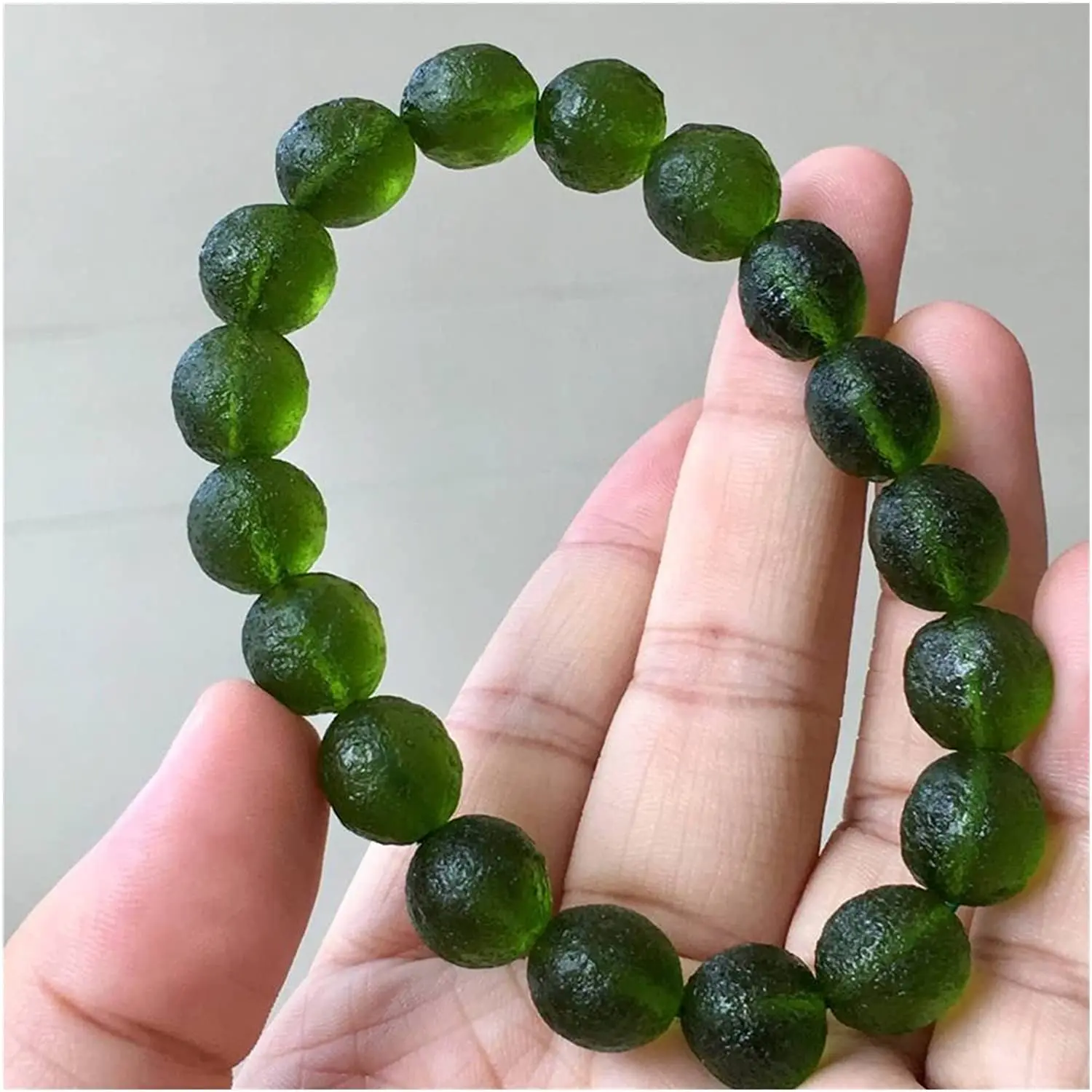 

Ювелирные изделия, 9 дюймов, 10 мм, Moldavite, метеорит, другой браслет, Натуральный Необработанный камень, кристалл, энергетический камень, брасле...