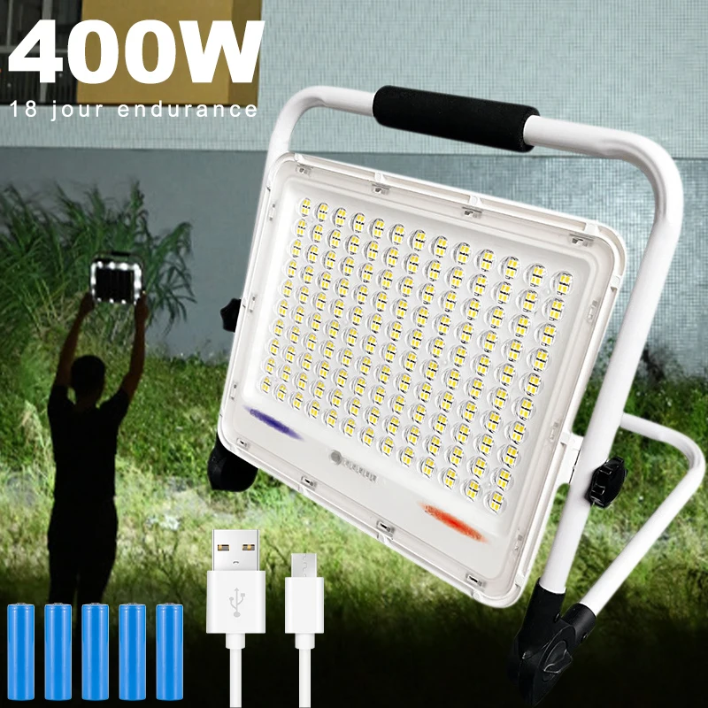 

Lamp Reflector Floodlight Flood Outdoor Portable Spotlight With Light Construction Rechargeable Projector