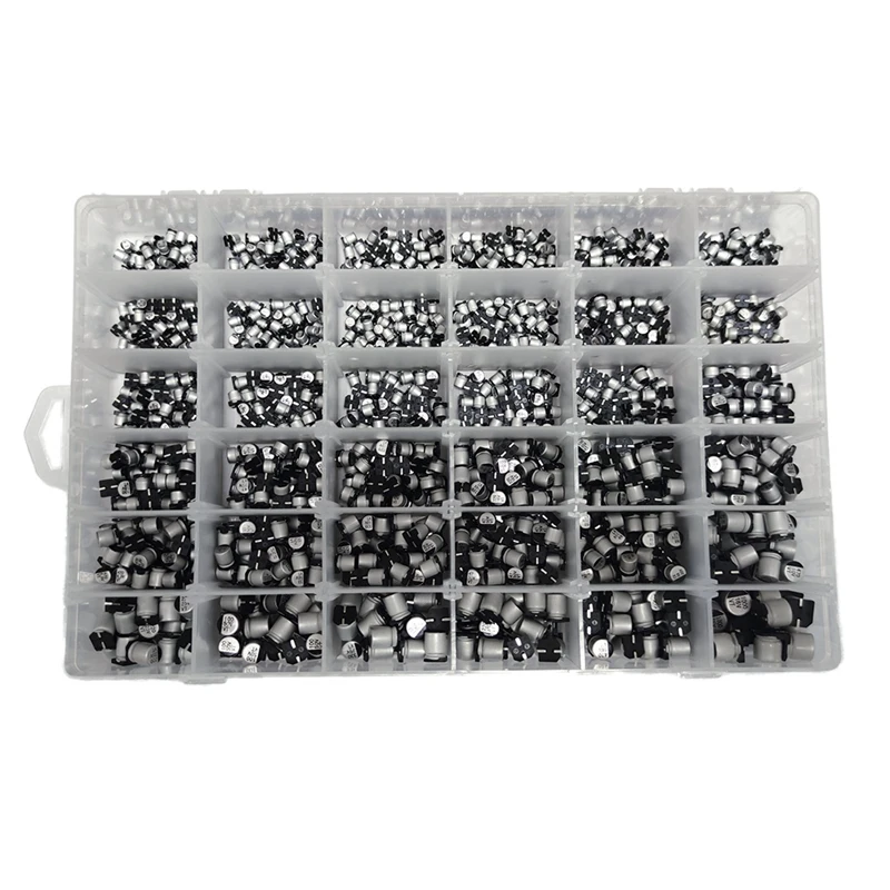

1500PCS 1UF-1500UF 1000V-50V SMD Aluminum Electrolytic Capacitors 36 Specifications