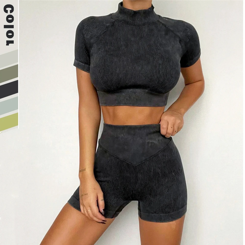 Женский тренировочный костюм для занятий йогой из двух предметов | Спорт и