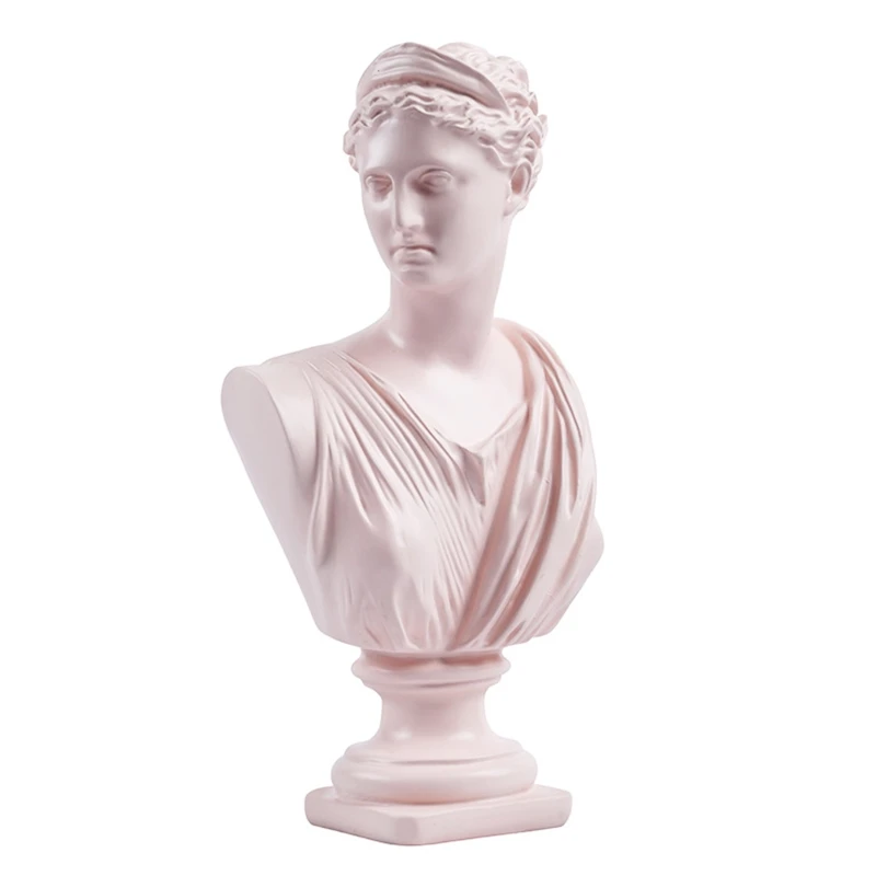 

H051 Goddess of Love Bust Statue Resin Half Body Head Figurine Crafts Ornament