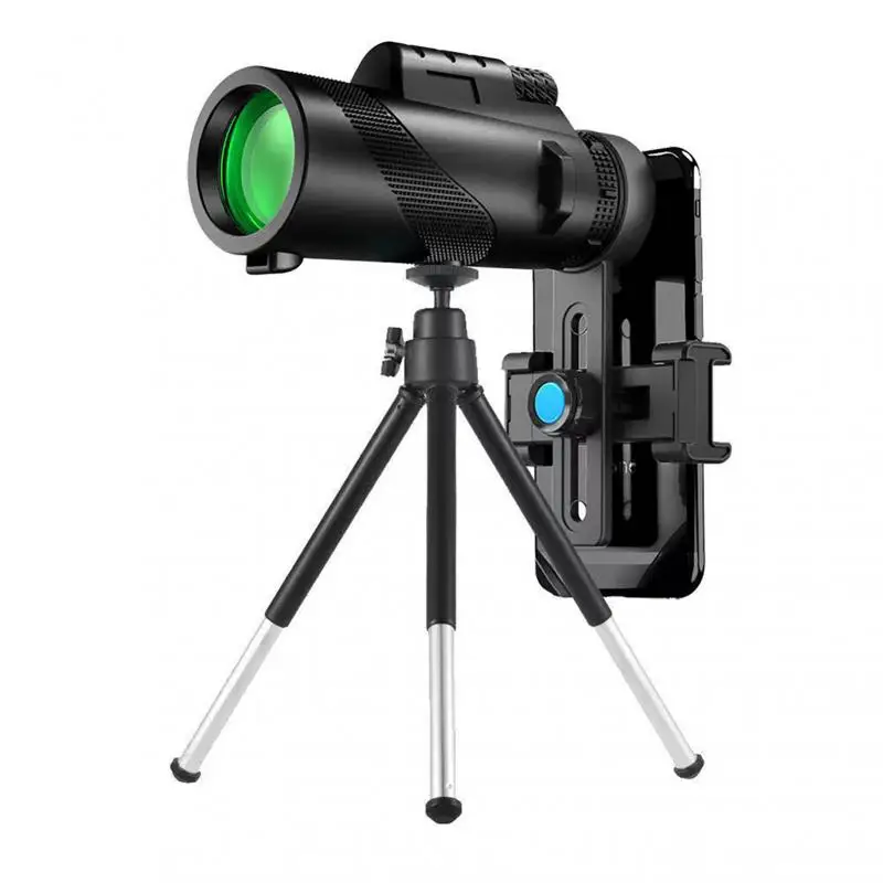 80x100 hd powerful monocular telescope phone camera zoom starscope tripod telescope phone clip for outdoor accessories free global shipping