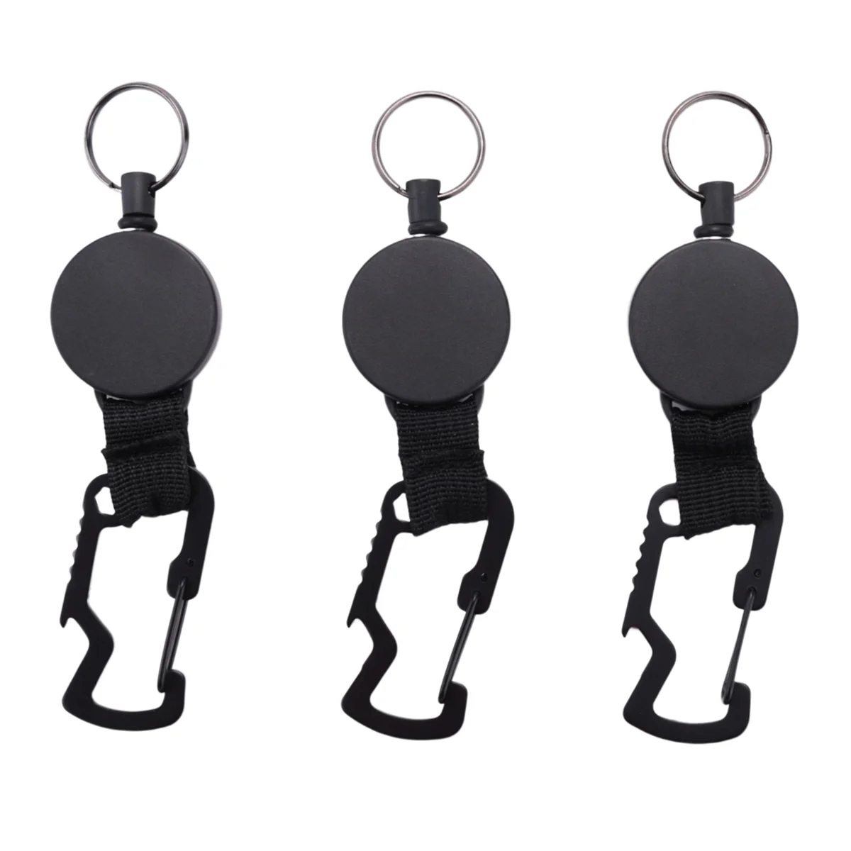 

Выдвижная-сверхпрочная катушка для держателя значка с многофункциональным карабином, кольцо для ключей диаметром до 25 дюймов, черного цвета