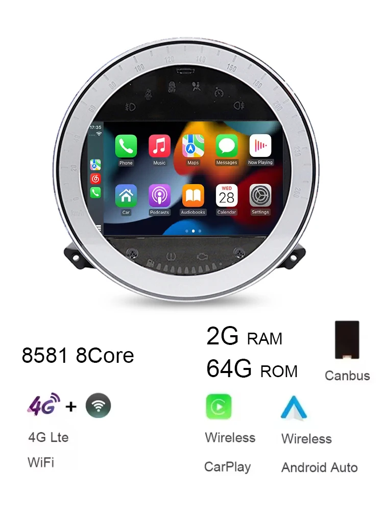

FYT 12G + 256G Carplay Auto Android 13.0 DSP IPS LTE Автомобильный DVD-плеер GPS-карта WIFI Bluetooth Радио для BMW Mini Cooper R56 2006-2013