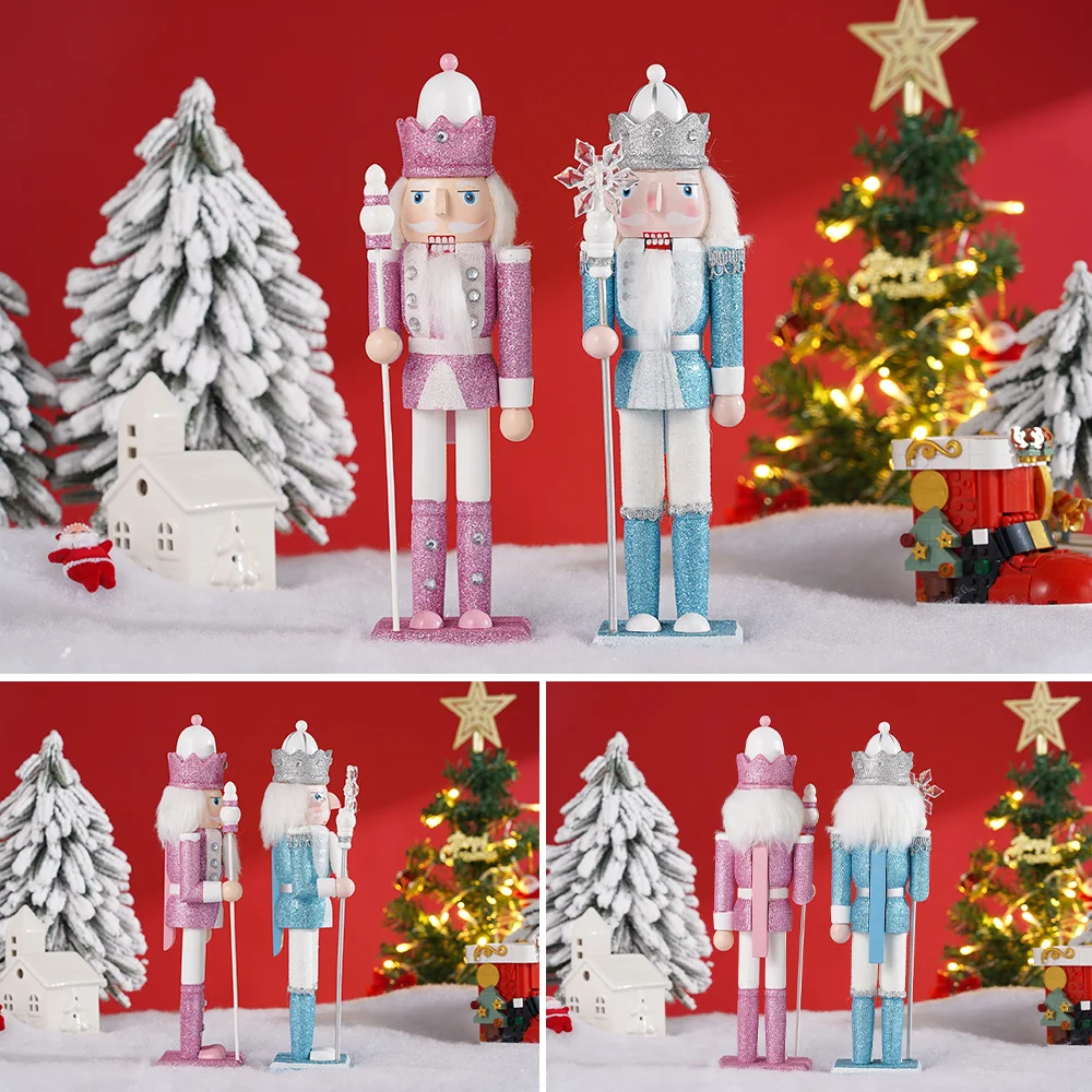 2 шт. 30 см Рождественский Щелкунчик солдат кукла настольное украшение деревянная