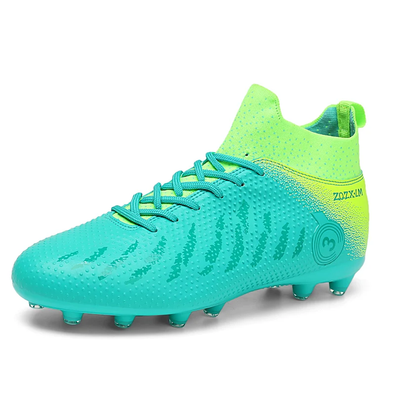 

Men Football Boots Professional Society Soccer Cleats High Ankle Futsal Shoes for Boys Kids Training Sneakers Calzado De Futbol