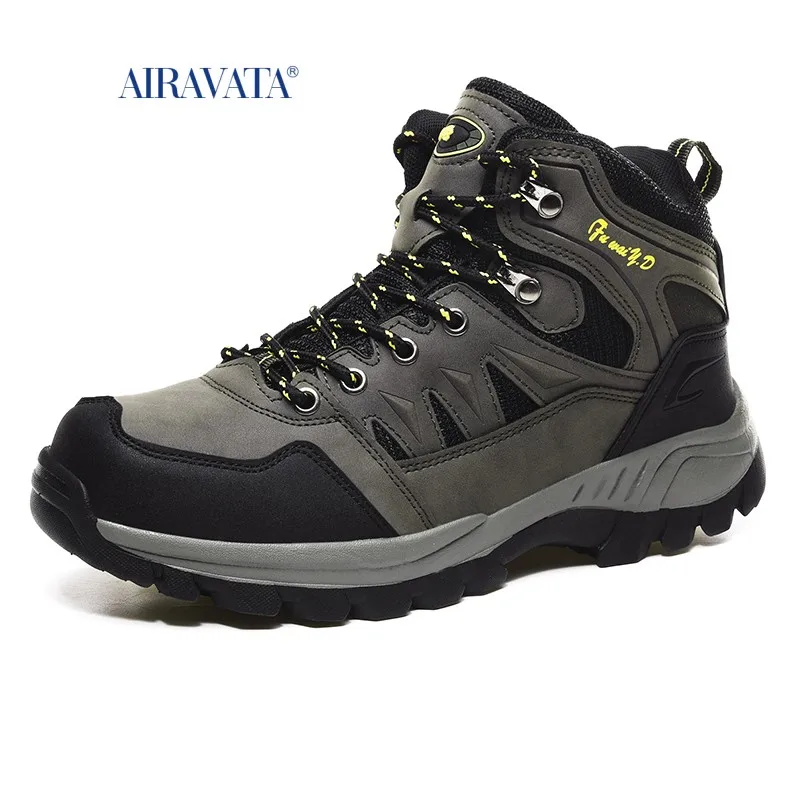 Winter Snow Boots Warm Plush Men's Boots Outdoor Non-slip Hiking Boots Waterproof Men's Ankle Boots Walking Boots Size 36-47