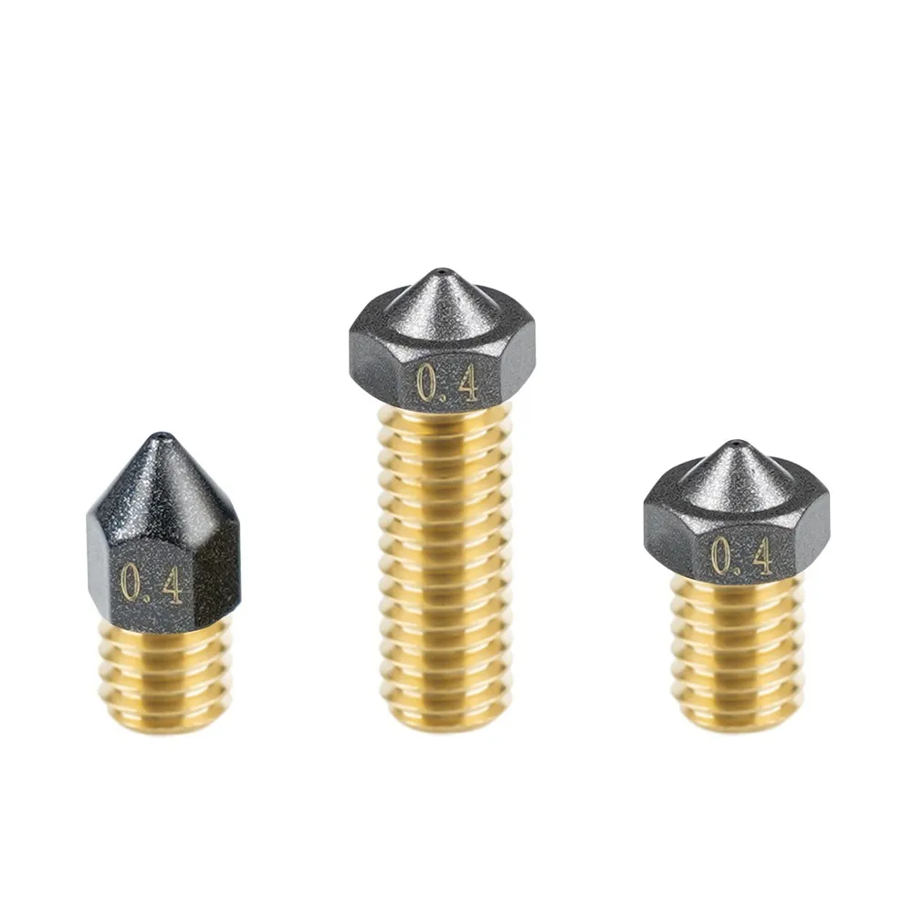 

5PCS Upgraded E3D V6 Nozzle PTFE Coated Brass Nozzle 3D Printer Parts PETG Printed Non-Stick Nozzle PTFE Coated for Ender 3