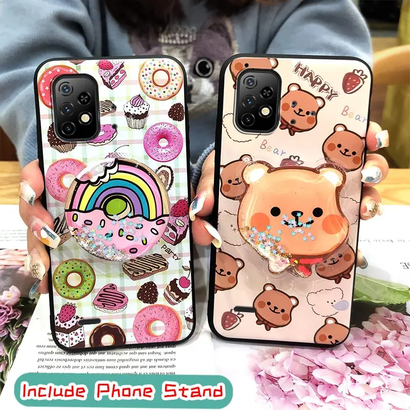 kickstand new arrival phone case for umidigi bison x10 drift sand tpu anti dust foothold back cover free global shipping