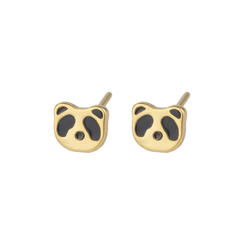 Симпатичные серьги-гвоздики для девочек с медведем и бантом Мультяшные серьги