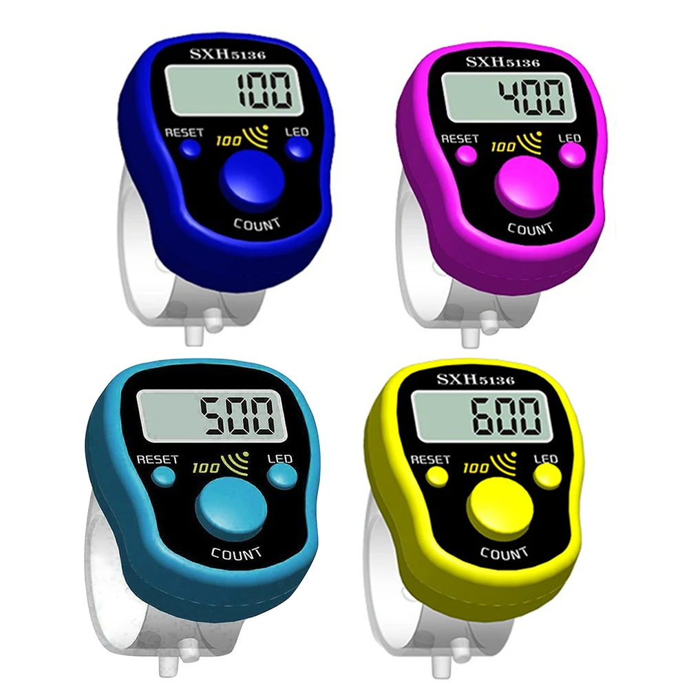 

Stitch Marker Row Finger Counter LCD Digital Hand Tally for Sewing Knitting Tool Battery Powered Buddha Chanting Counter