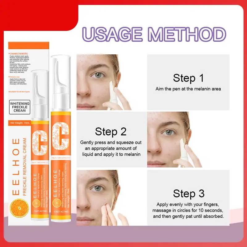 

Vitamin C Whitening Anti Freckle Pen Instant Blemish Removal Gel Freckle The Effectively Melanin Spots Cream Pigmented Remover