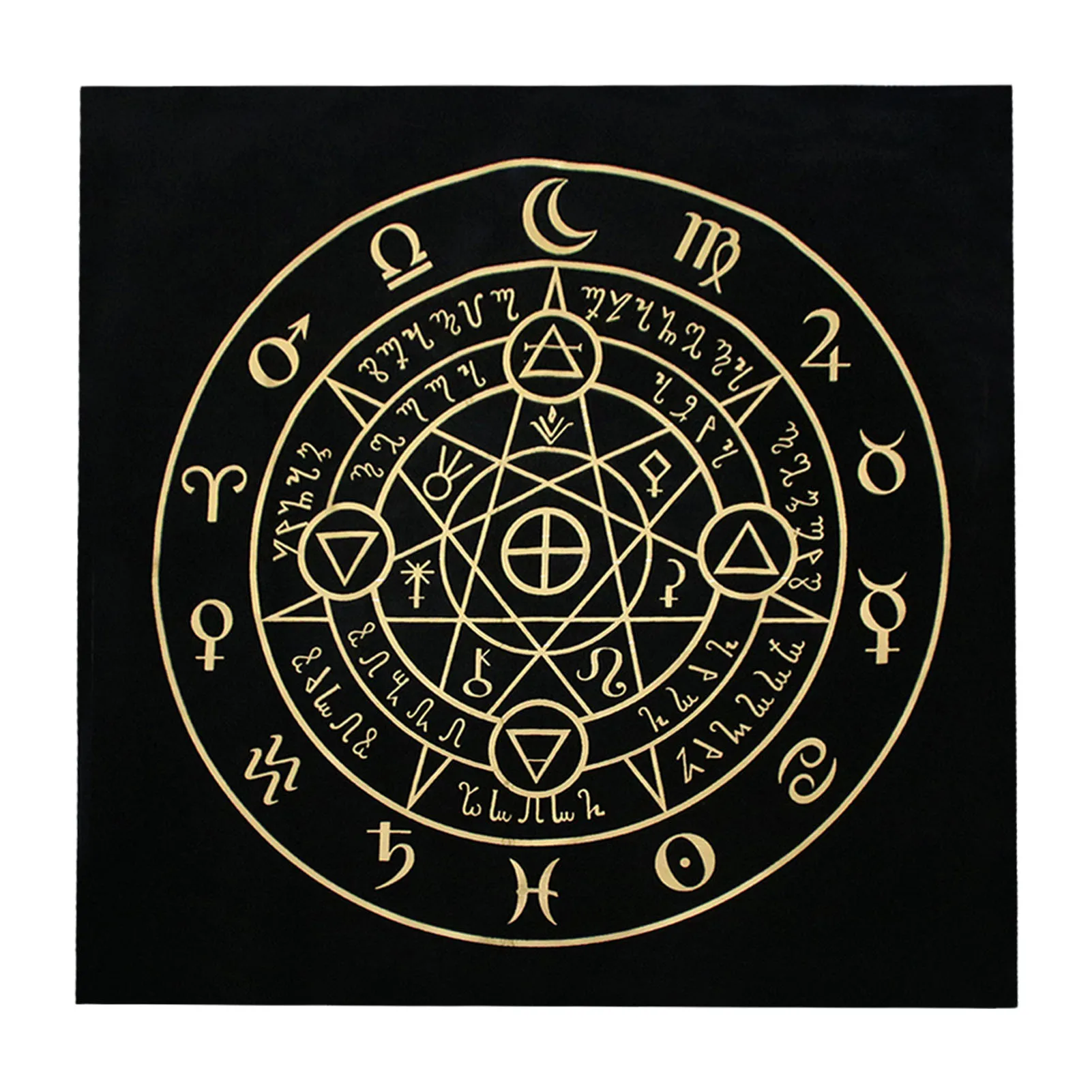 

Tarot Tablecloth Large Size Card Pad Tablecloth Black Flannel Magic Altar Table Cloth Decoration Tablecover For Christmas Party