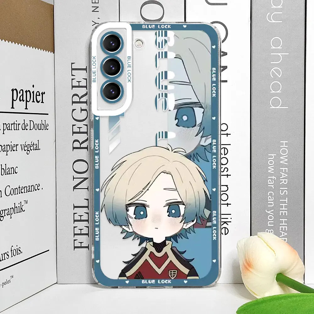 Чехол для телефона с синим замком японского аниме Samsung Galaxy A55 A54 A53 A52 A51 A70 M11 A32 A31 A22