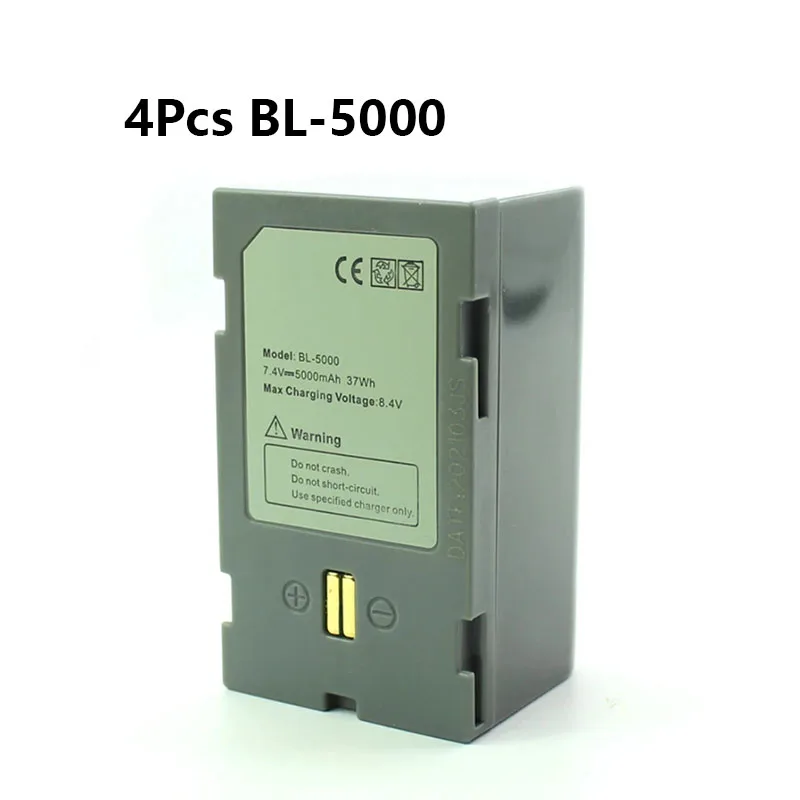 

4Pcs BL-5000 Battery for Hi-target H32 V30 V50 F61 F66 RTK GNSS RTK GPS 7.4V 5000mAh Rechargeable Battery BL5000