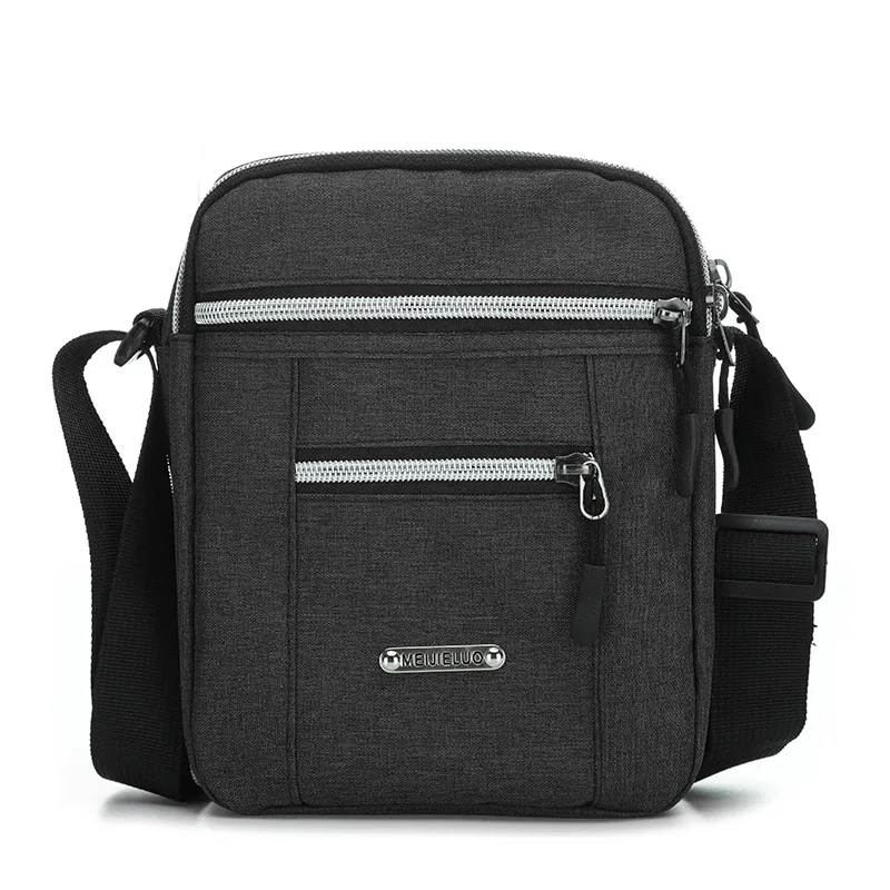 

Men's Canvas Shoulder Bag Flip Solid Color Casual Messenger Casual Canvas Fashion Zip Multifunctional Handbag Male crossbody bag