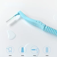 20pcsbox l shape push pull interdental brush orthodontic toothpick teeth whitening tooth pick toothbrush oral hygiene care