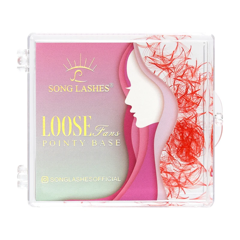 Song Lashes Color Loose Fans Pre Made Volume 500 6D Pointy Base Premade Eyelashes Extension | Красота и здоровье