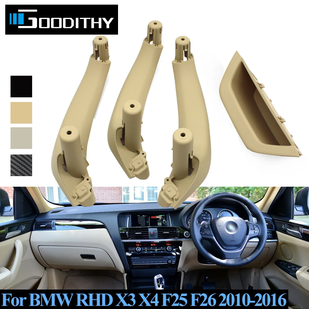 Rivestimento interno della copertura del pannello del bracciolo della maniglia di tiro della porta interna automatica dell'automobile di RHD per BMW X3 X4 F25 F26 2010-2016