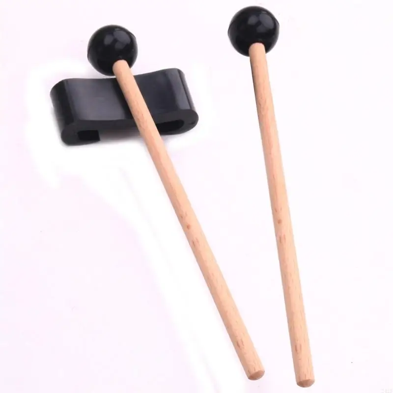 242f 2pcs Drum Mallet Rest Palt Pad Стальная языковая барабанная молоток отдых Brumshick Crackt