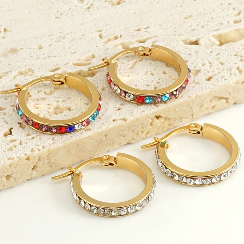 

Earrings Hoop for Women New Fashion Titanium Steel European American