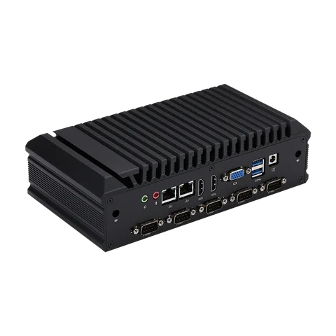 KANSUNG 6-го поколения Celeron 3855U Core i5-6200U Двухъядерный DDR4L M.2 SSD 2 LAN 6 COM 12 В Промышленный безвентиляторный мини-ПК малой мощности