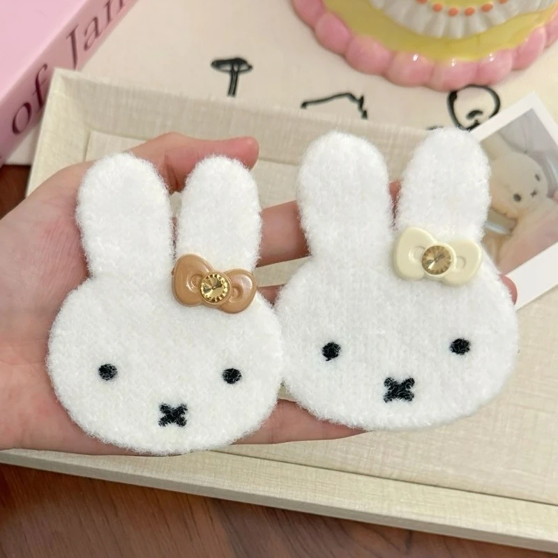 Фото Заколка-липучка Miffy Bow Bangs: яркая, мультяшная, креативная, изысканная, для девочек, милая, нежная, без следов, для укладки непослушных волос №4