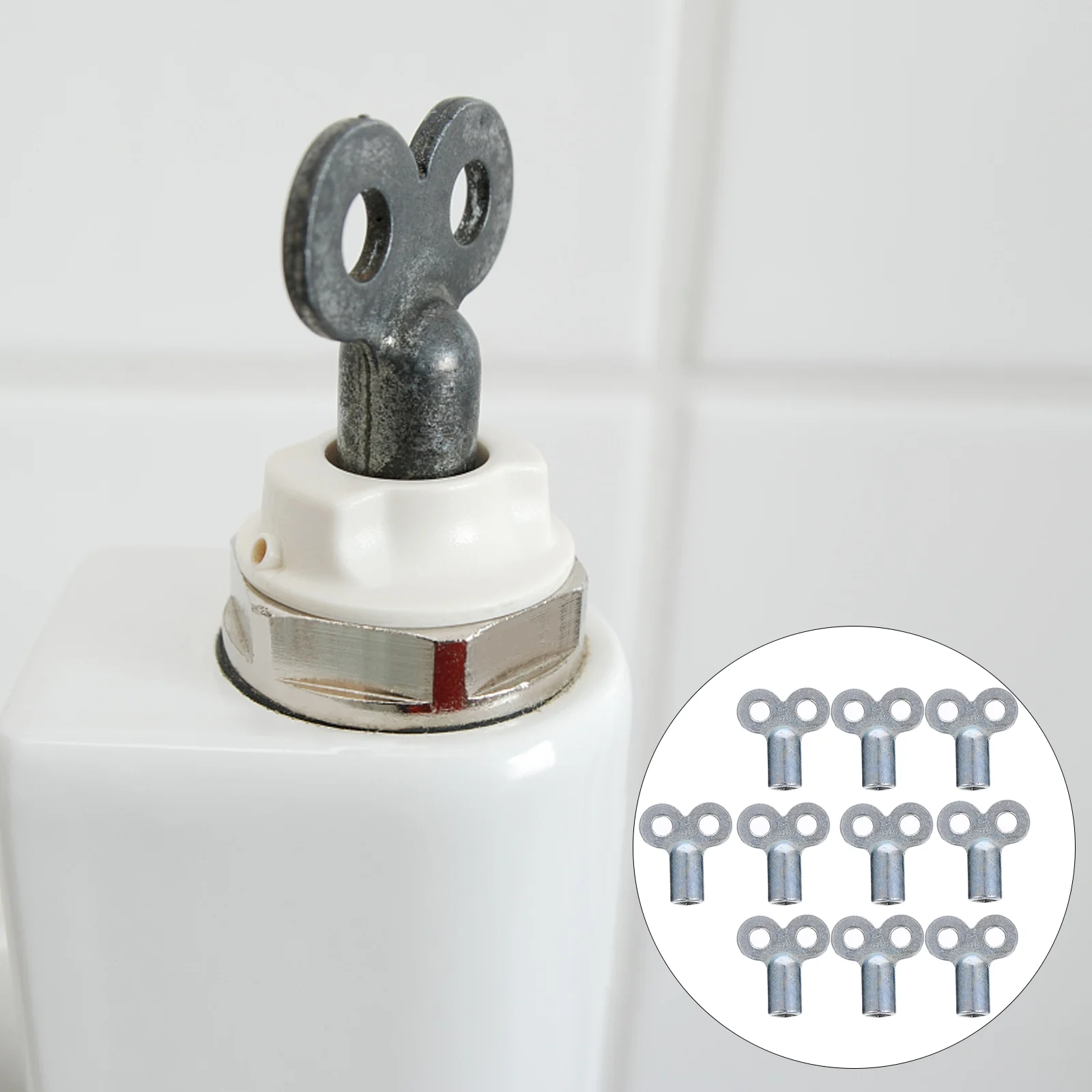 10 шт. вентиляционный шланг серебряные аксессуары ключ для радиатора из цинкового