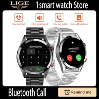lige new 454454 screen smart watch men always display the time bluetooth call local music men smartwatch for huawei xiaomi box