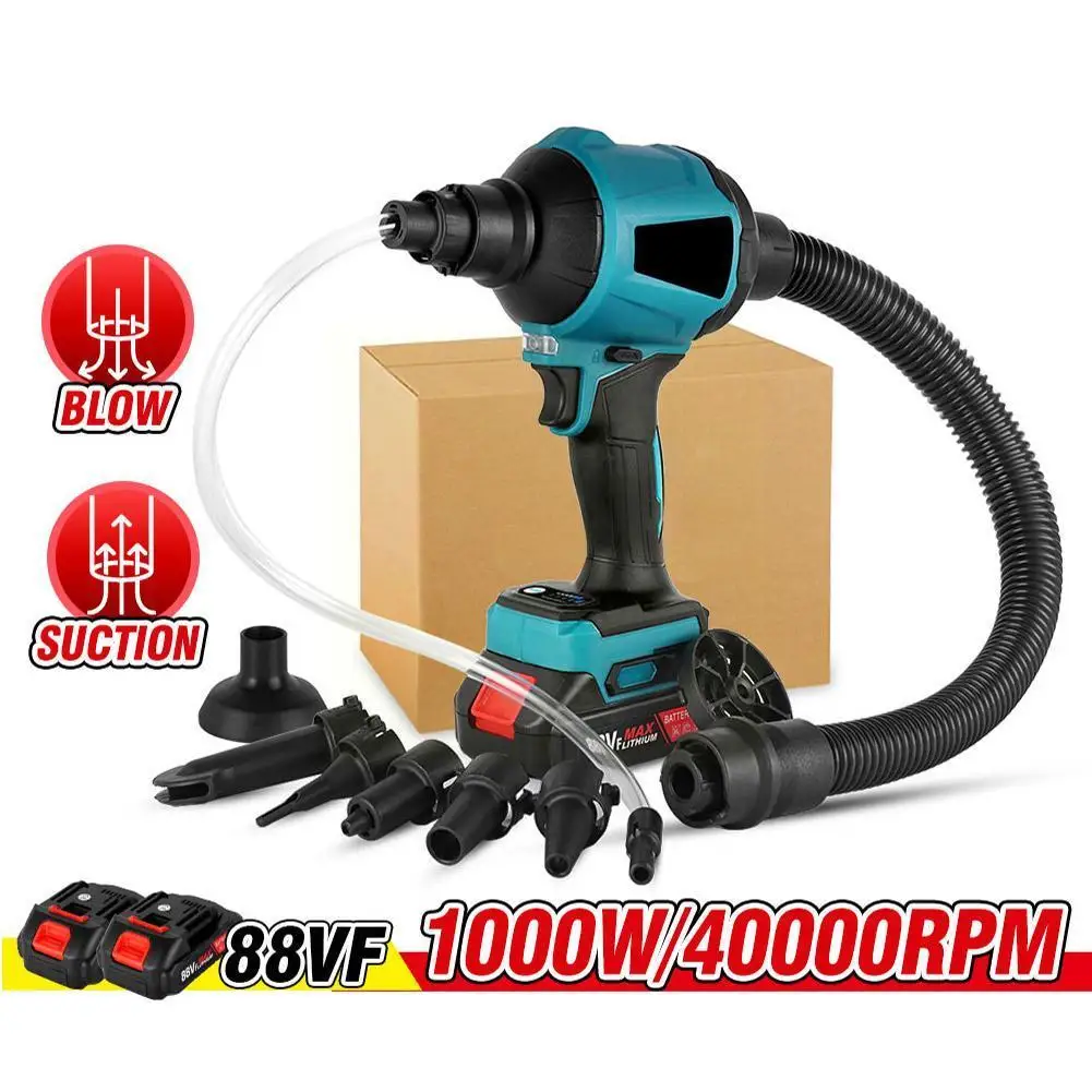 

Handheld Cordless Brushless Dust Blower 1000W 40000PRM Rechargeable With Cleaner Duster Blowing Air Narrow Inflator Space N S5H7