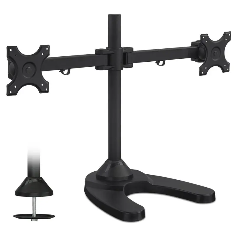 

2023 Dual Monitor Desk Stand| Fits 17"-27" Computer Screens | Articulating Arms tv stand