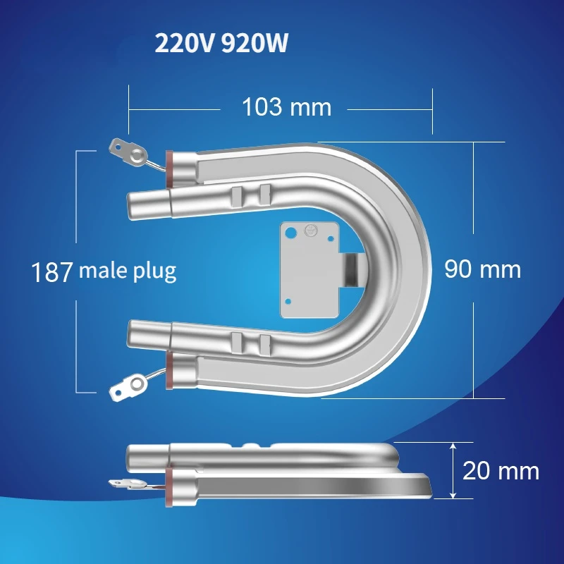 Coffee machine heating element aluminum U-shaped heater for 