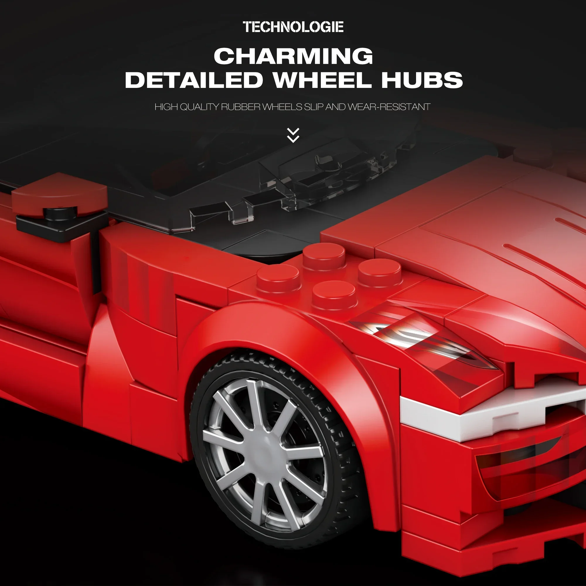 305 Шт. Набор Строительных Блоков Для Спортивных Автомобилей Модель Быстрых Гонок